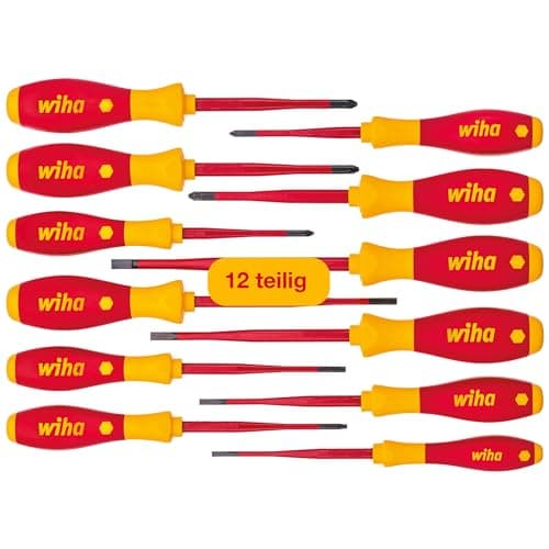 Image of wiha 3201K12 SlimFix 12pc VDE Screwdriver Set, Red Yellow