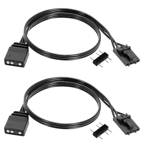 Image of 2 PCS 4 Pin RGB to 3 Pin ARGB Adapter Connector 25cm Compatible with Corsair Controller Adapter QL LL120 iCUE Shenguang Sync Pirate Ship Light ARGB Devices