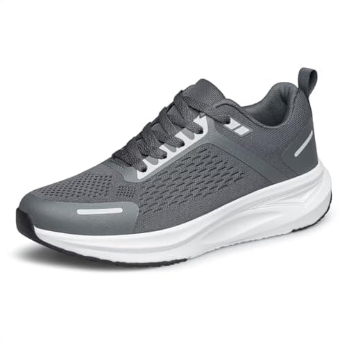 Image of ADQ Men's Sneaker Walking Shoes Sports Trainers Casual Mesh Breathable Lightweight Dark Grey