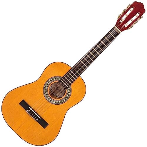 Image of Encore 1/2 Size Classical Guitar – Natural | Kids Beginner Nylon String Guitar for Ages 5–8 with Smooth Tuning Pegs & Comfortable Neck