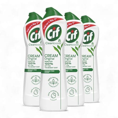 Image of CIF Cream Cleaner ORIGINAL White Ocean Bundle 4 x 500ml – Multi-Purpose Surface Cleaner for 100% Tough Dirt Removal & Streak-Free Shine