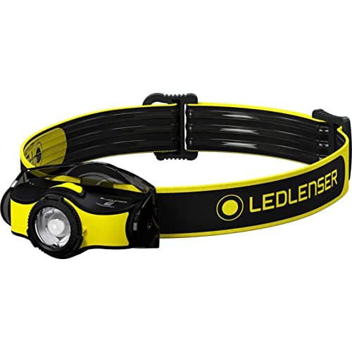Image of Ledlenser iH5 - Battery Powered LED Head Torch with Helmet Mount, Super Bright 200 Lumens Headlamp, Camping, Fishing, Hiking Equipment, Rechargeable Work Head Torch, Up to 35 Hours Running Time