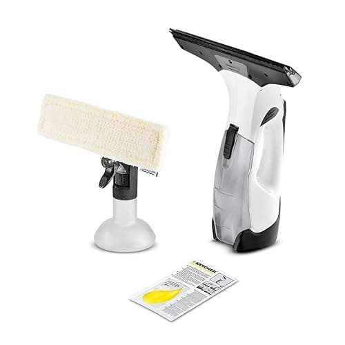 Image of Kärcher Window Vac WV 5 Plus, Battery Running Time: 35 min, Removable Battery, LED Display for Battery Status, Suction Nozzle: 280 mm, Spray Bottle with Microfibre Cloth, Window Cleaner Concentrate