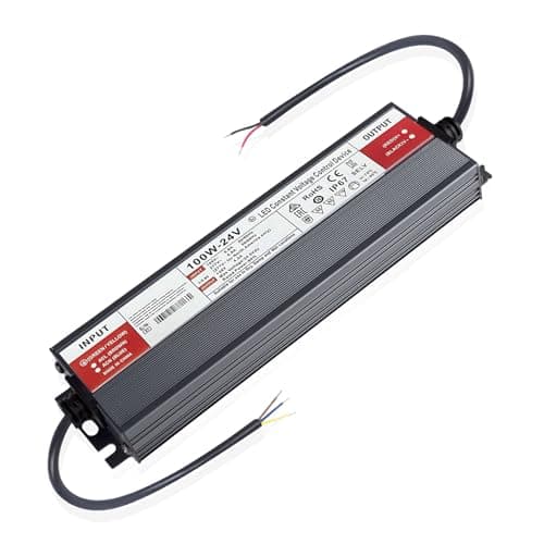 Image of SUCIKORIO 24V 100W LED Transformer Waterproof IP67 Ultra Slim LED Driver 240V AC to 24V DC 4.2A 100Watt Quiet Low Volt Converter LEDs Power Supply Constant Voltage For LEDs Strip, Indoor & Outdoor
