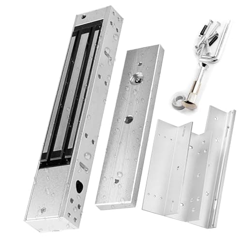 Image of jasugKEY IP67 Waterproof 280KG(617lbs) Holding Force Electric Magnetic Lock, DC12V Fail Safe Electromagnet Lock, Access Control Single Door Lock with ZL Bracket, Can Work Outside