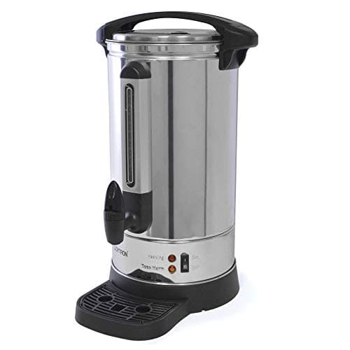 Image of LLOYTRON 10 Litre 1500w Stainless Steel Catering Urn / Water Boiler / Anti-drip Tap / Water Level Indicator / Drip Tray / Auto Re-boil Temperature Control / Locking Lid / E1910 / Stainless Steel