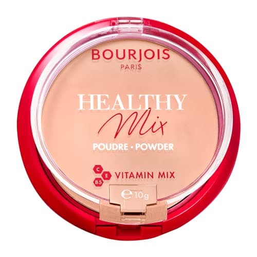 Image of Bourjois Healthy Mix Compact Powder, Zero Signs of Fatigue, Mattifying and Uniforming Formula with Vitamins A, E and B5, 003 Dark Beige, 11 g