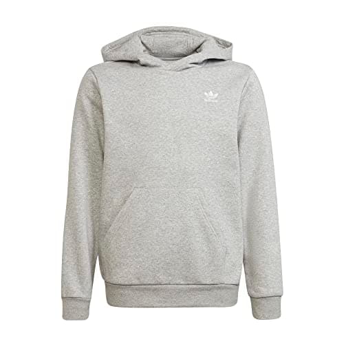 Image of Adidas H32353 HOODIE Sweatshirt Unisex Kids medium grey heather/white 1112