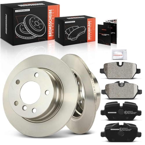 Image of Frankberg Brake Kit incl. 2x Brake Disc + 4x Brake Pad Rear Compatible with 1 Series E81 116i 116d 1 Series E87 116i 116d 118i 118d Replace# 34216764647,34216855001