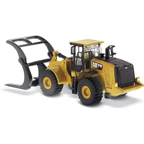 Image of Diecast Masters 1:87 Scale Caterpillar 972M Wheel Loader with Log Fork | HO Scale Series Cat Trucks & Construction Equipment Model 85950