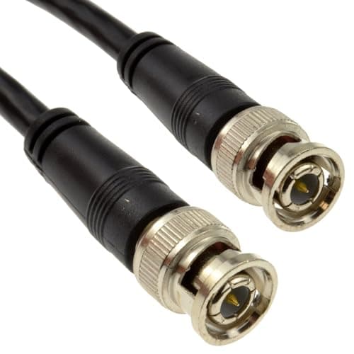 Image of kenable BNC Cable RG59 75 Ohm Coaxial Video Lead for CCTV Security Cameras Pure Copper Conductors Black 3m