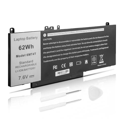 Image of ASUNCELL 6MT4T Laptop Battery for Dell Latitude E5470 E5570 Precision 3510 7V69Y TXF9M 79VRK 07V69Y 6MT4T 0HK6DV 079VRK 0TXF9M 451-BBUN 451-BBTW 0C1P4 7.6V 62Wh