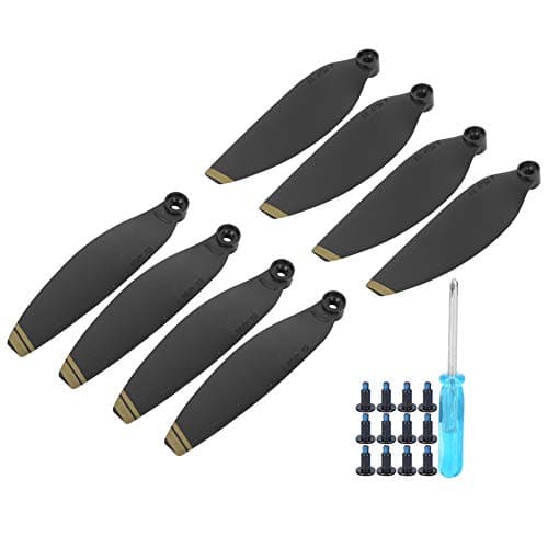 Image of 8PCS Plastic Drone Blade, Plastic Light Weight Propellers Wing Blade RC Drone Accessories Compatible for Mini(Black with Gold Edge)