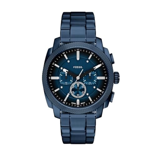 Image of Fossil Machine Men's 44MM Blue Stainless Steel Watch, FS6167