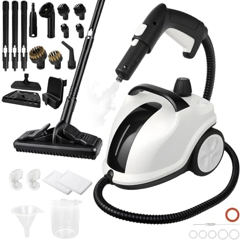 Image of Steam Cleaner Steamer with 29 Accessories, Powerful 2000W Multipurpose Portable Steam Mop for Cleaning to Remove Grime, Grease, for Multi-Surface Floors, 16.4ft Power Cord and 6.5ft Hose