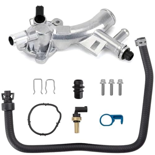 Image of ERMWALR 25193922 Engine Coolant Housing Water Outlet Aluminum with Radiator Hose, Repalcement for Chevrolet Cruze Sonic Trax for Buick Encore 1.4L 13251447