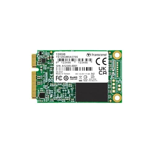 Image of Transcend MSA370S 128GB SATA III 6Gb/s SSD, Read/Write up to 530/200 mb/s with MLC Flash and with DRAM Cache TS128GMSA370S