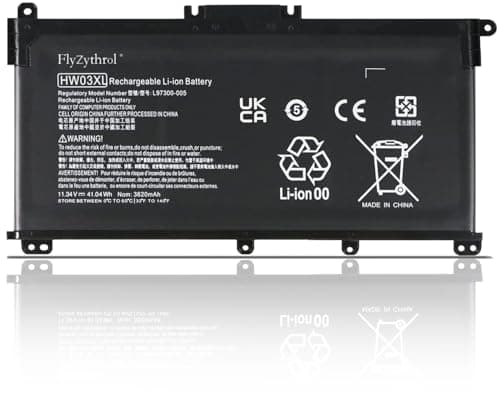 Image of FlyZythrol HW03XL L97300-005 battery Compatible with HP 255 470 G8 240 245 250 255 G9 Pavilion 15-EG 15-EH 17-CN 17-CP 15-eg00000 15-eh00000 15-eg0073cl 17-cn0xxx 17z-cp000 HWO3XL HSTNN-DB9Y 3 cell