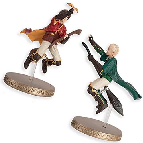 Image of Eaglemoss Collections Wizarding World - Harry & Draco Quidditch Duo (Year 2) Figurines - Wizarding World Figurine Collection