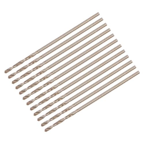 Image of sourcing map 12pcs Jobber Drill Bits 1mm (0.039") Black Nitride & Gold Titanium Coated M2 High Speed Steel (HSS) Twist Drill Bits for Stainless Steel Aluminum Alloy Metal
