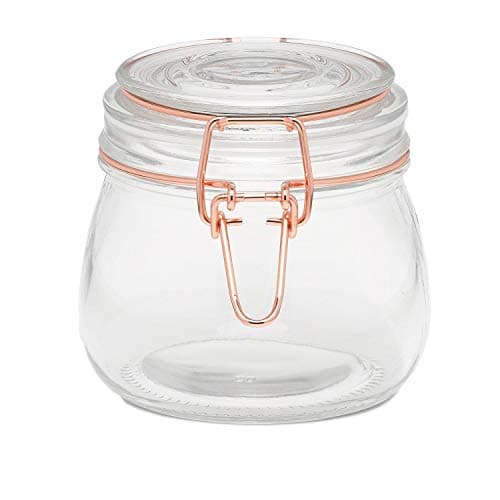 Image of Tala 0.5L Glass Copper Clip Top Storage Jars Spices Flour