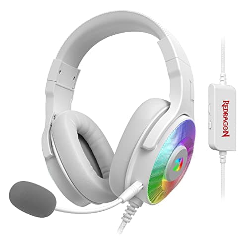 Image of Redragon H350 Wired Gaming Headset for PC/PS4/XBOX One/NS, RGB Headset with 50MM Driver, Surround Sound & HD Microphone, Overear Headphones for Computer, Laptop