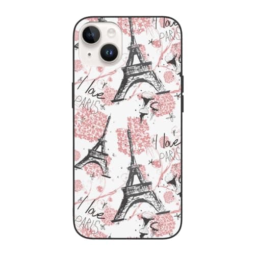 Image of Buewutiry Compatible with iPhone 14 Case Cute Compatible with iPhone 13 Case 6.1 Inch - Paris(1) Case Compatible with iPhone 14 Phone Case/13 Phone Case for Women Men White