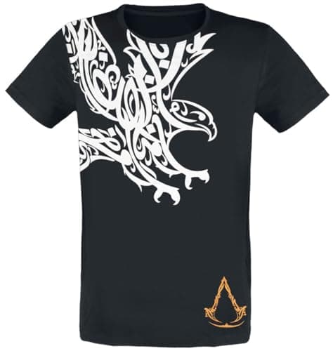 Image of Assassin's Creed Mirage Eagle Men's T-Shirt Black Fan Merch, Gaming, black, S