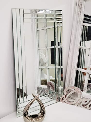 Image of Deenz Large Bevelled Triple Edge Wall Mirror - Frameless Elegant Design 40x60cm - The World's Largest Collection from Deenz Store