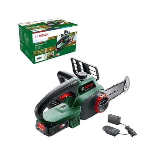 Image of Bosch UniversalChain 18 Cordless Chain Saw (Battery, Charger, Cardboard, SDS System, Cutting Capacity: 200 mm, 18V System, 2.5 Ah)