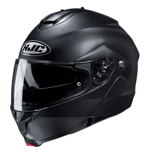 Image of HJC C91N Plain Modular Flip Front Motorcycle Helmet Matt Black (S)
