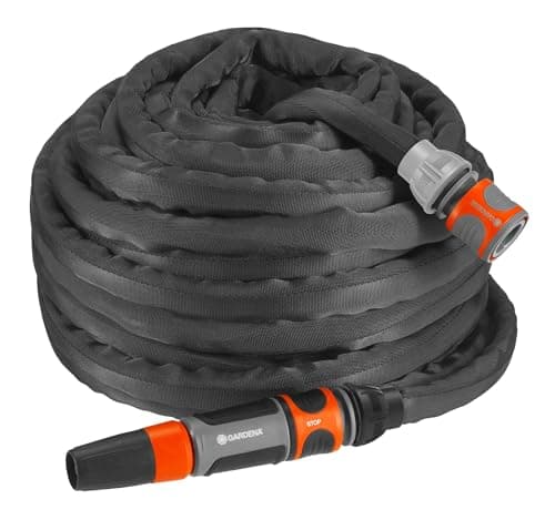 Image of Gardena 18434-20 Textile Hose Liano Set Flexible and Robust Garden Hose Made of Textile Fabric, Hose Ideal for Balcony and Terrace, No Bending or Twisting, 20 m