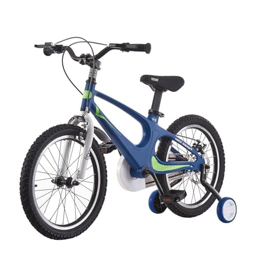 Image of BSTSEL Children's Bicycle 14" 16" 18" Blue & Pink Kids Bike Boys&Girls Children Bicycle With Silent Stabilizers And Double Brakes Ages 2-9 Years Old Children Bike Gift (Blue, 18 Inch)