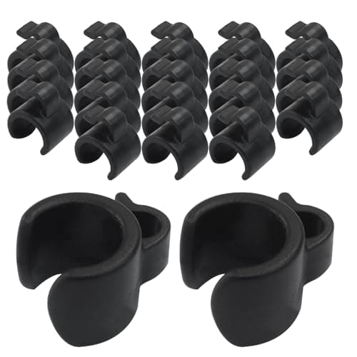 Image of Marvexi 20pcs Microphone Stand Cable Clips, Cable Clamp Boom Pole Wire Clips Cord Clips, Securing Clip Mic Clip for Musicians/Audio Professionals(20mm)