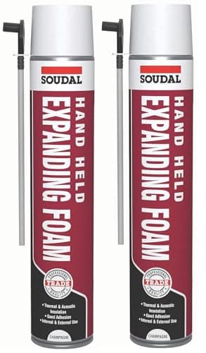 Image of Expanding Gap Filler Foam 750ml – Hand Held PU Insulation Foam for Filling Gaps, Cavities & Joints, Thermal & Acoustic Insulation (Pack of 2)