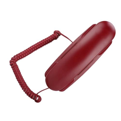 Image of Generic No Caller ID Business Telephone with Last Number Redial and Flash Function for Hotel and Family Wall Mount Desktop Use (Crimson)