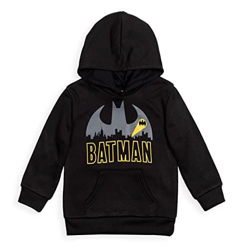 Image of DC Comics Justice League Batman Big Boys Fleece Hoodie 18-20 Black