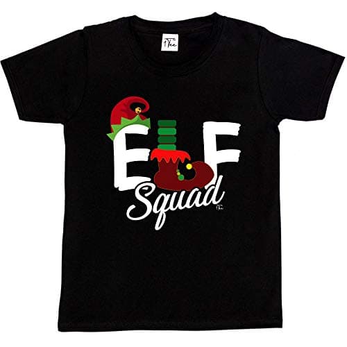 Image of 1Tee Boys Elf Squad T-Shirt Black 7-8 Years