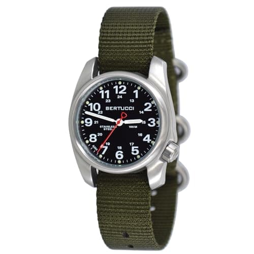 Image of BERTUCCI A-1S Field Watch, Black - Defender Olive Nylon, One Size, Casual