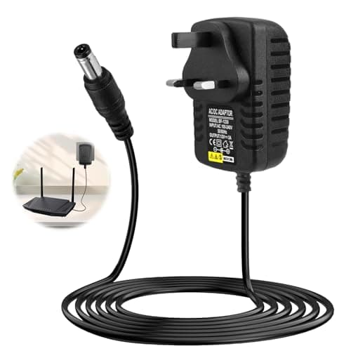 Image of 12V 3A Power Supply, AC 100-240V 50/60Hz to DC Adapter, Transformer Wall Charger with 5.5mmx2.5mm Plug for Yamaha Keyboard LED Strip Lights Routers CCTV Cameras