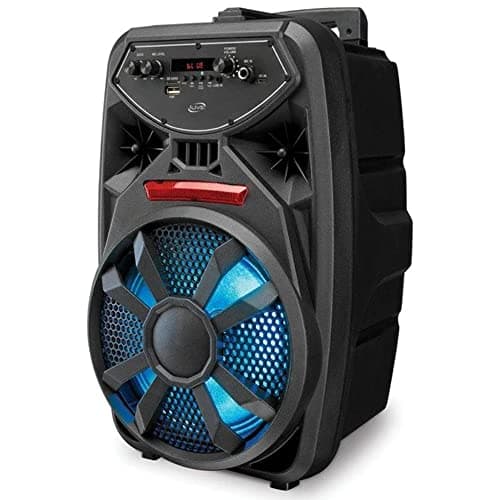 Image of iLive Wireless Tailgate Party Speaker, LED Light Effects, Built-In Rechargeable Battery, Black (ISB380B)