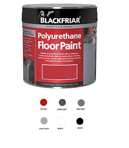 Image of Blackfriar Polyurethane Floor Paint for Indoor Outdoor Use 5L Tile Red