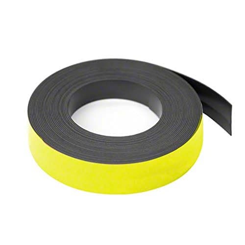 Image of Magnet Expert® Yellow 25mm wide x 0.76mm thick Magnetic Gridding Tape (5 Metre Length)