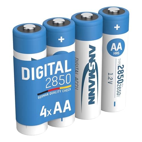 Image of ANSMANN AA Rechargeable Batteries [Pack of 2] 2100 mAh NiMH High Capacity & Low Self Discharge AA Type Size Battery For Toys, Cameras, Flash Units, Cordless Phones, Remote Controls, Game Consoles