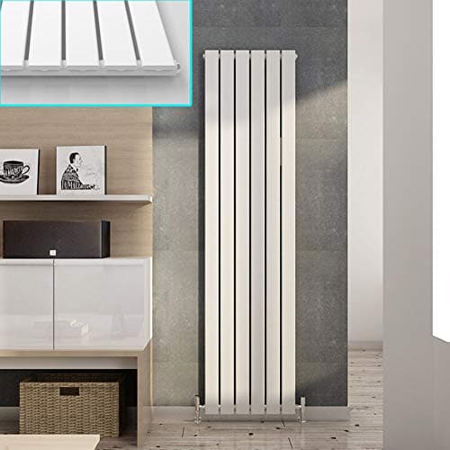 Image of ELEGANT Radiators Vertical White Tall Single Bathroom Kitchen Designer Radiator Flat Panel 1800 x 452 mm