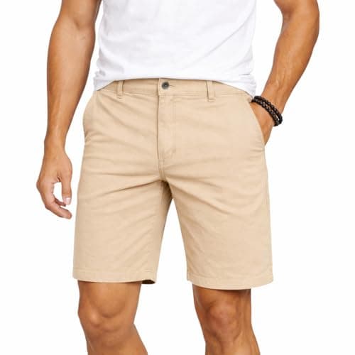 Image of Blu Apparel Mens Cotton Stretch Classic Chino Shorts Summer Shorts for Men (UK, Waist, 36, Regular, Regular, Sand)
