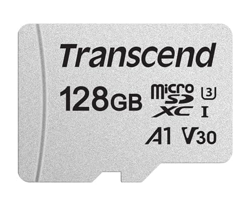 Image of Transcend USD300S 128GB microSDXC U3 V30 A1 Memory Card without SD Adapter, for 4K Video, GoPro, Drones & Nintendo Switch TS128GUSD300S