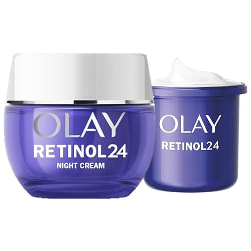 Image of Olay Skincare Set: Retinol 24 Face Moisturiser + Refill Night Cream, Anti Ageing Skin Care 50ml + 50ml