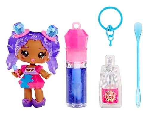 Image of Yummiland x Licensed Sweets Lip Gloss Doll: Ring Pop - Ruthie Pop - Includes 1 Doll, DIY Lip Gloss + Removable Keychain, Cosmetic Play, Collectible, Suitable for Children Ages 4+
