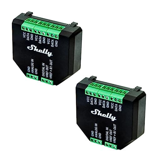 Image of Shelly Plus Add-On Pack of 2, Smart Home Interface Plus Relay, Digital Control via WLAN & App, WiFi Home Automation, 3.3 V, Applicable to DS18B20 & DHT22 Sensors